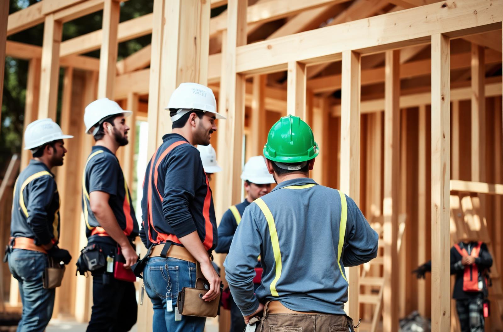 The Alulema Builders crew on a Minnesota framing site